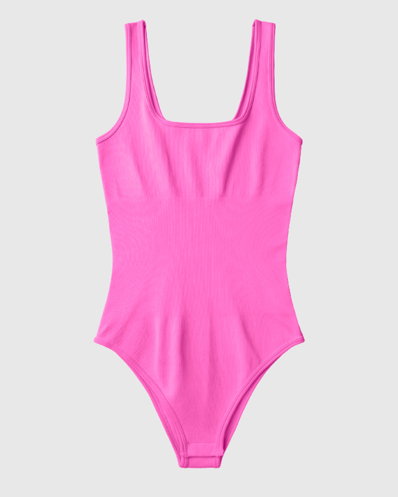 Body żebrowane z kwadratowym dekoltem